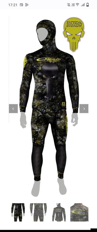 2 Trajes Pesca  Epsealon Stealth 5 y 3mm talla L
