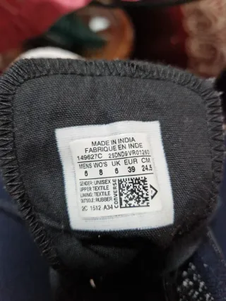 Converse All Star nere/blu Tg 39