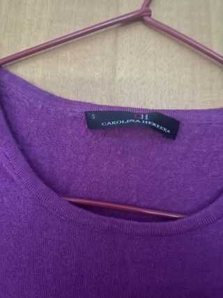 Jersey elástico morado manga larga