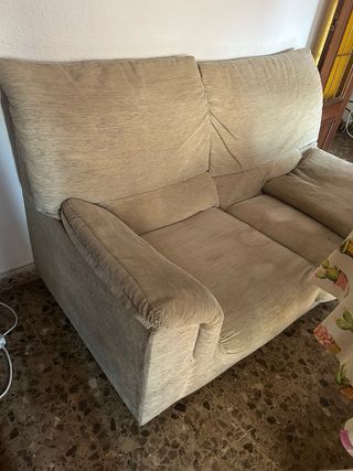 Sofá de 2 plazas beige