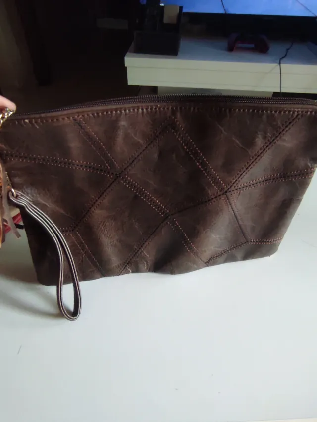 Bolso de mano grande mujer marrón