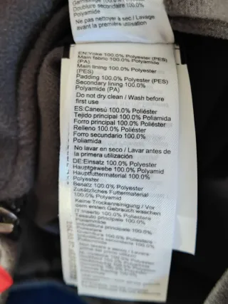 Peto de esquí infantil negro y gris