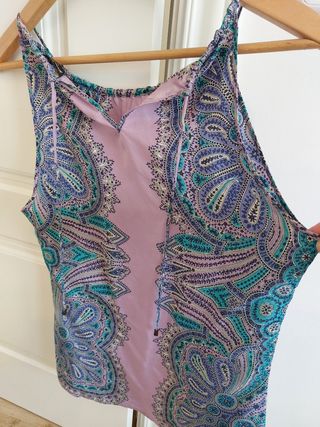 Blusa Massimo Dutti Talla 36 Morado Turquesa