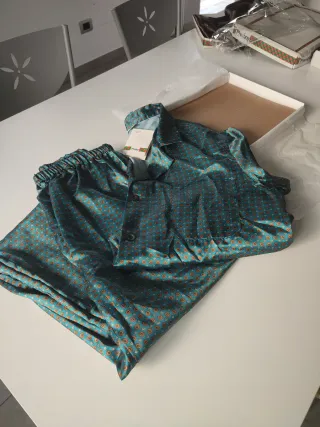 Pigiama uomo raso lusso bottoni