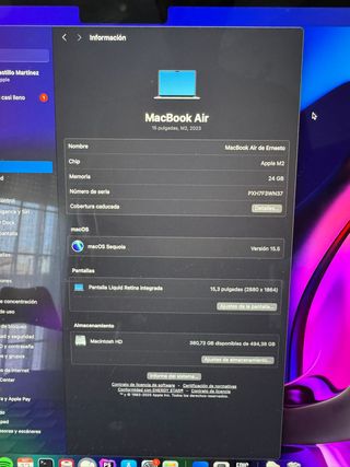 MacBook Air 15 2023 24GB RAM 500GB SSD