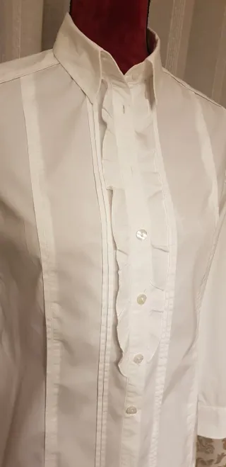 Camisa Genfis Blanca con Volantes