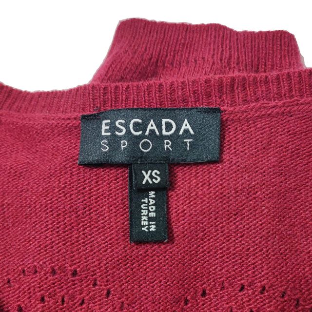 Escada Sport/ Cárdigan de punto burdeos XS