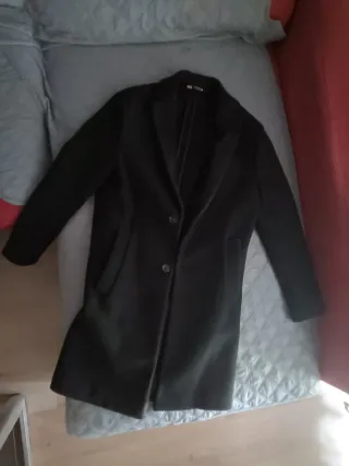 Chaqueta lana cortavientos negra HOMBRE 