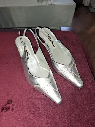 Scarpe Melluso donna argento eleganti