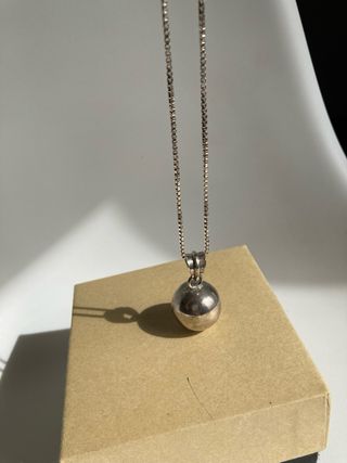 Colgante bola plata