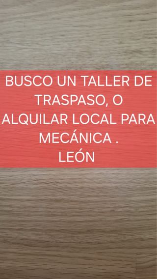 Busco taller para mecánica