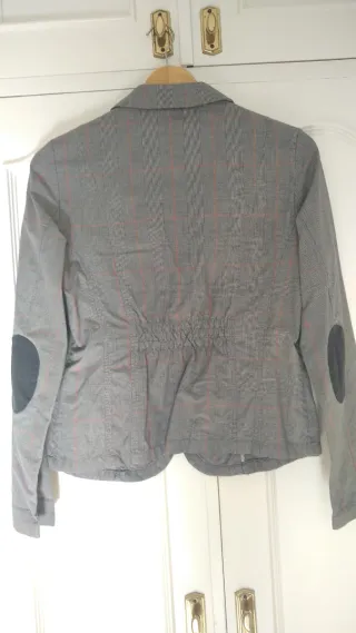 Chaqueta americana cuadros azul marino y rojo