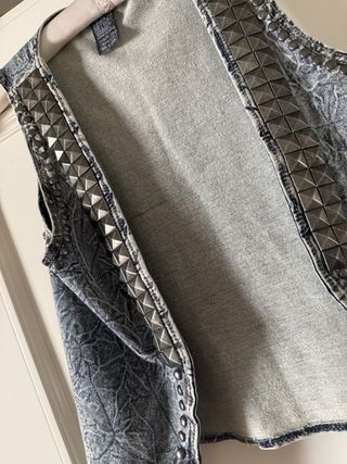 Chaleco vaquero tachuelas plata
