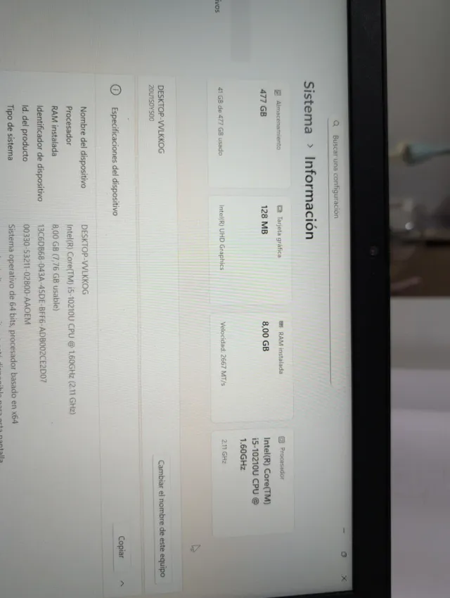 Portátil Lenovo Thinkpad L14 i5 16GB 512GB SSD