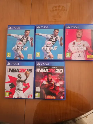 Juegos PS4 FIFA 19, FIFA 20, NBA 2K19, NBA 2K20.