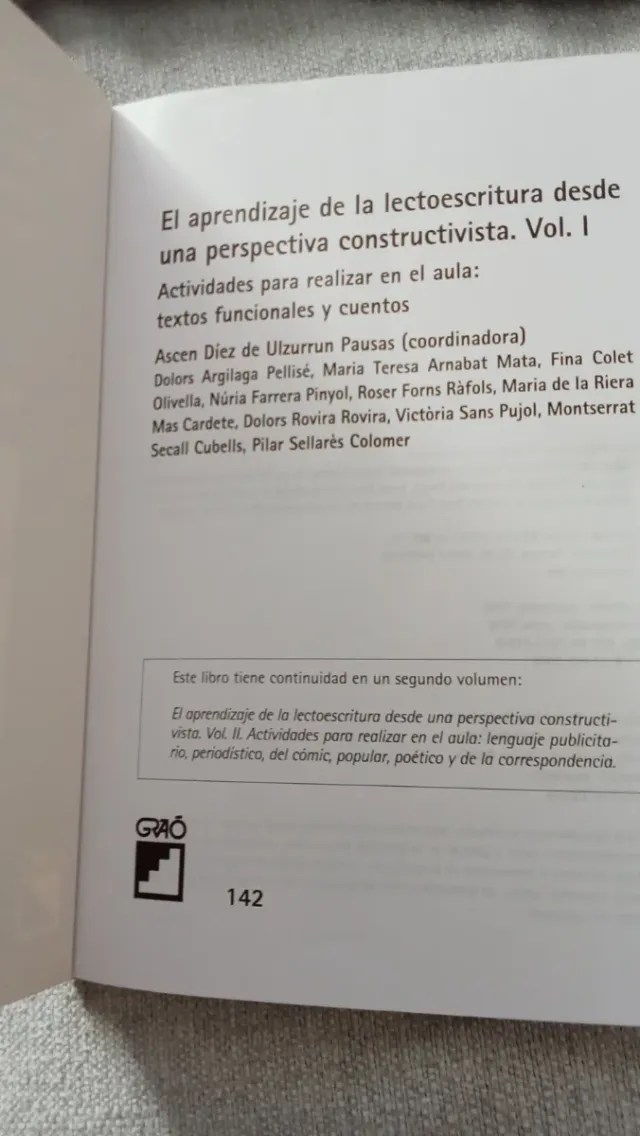 El aprendizaje de la lectoescritura Vol I y Vol II