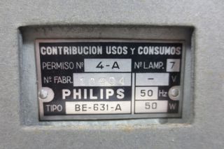 Radio Antigua Philips BE-631-A 1953