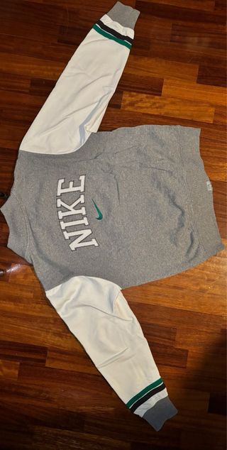 Felpa Collage Nike Vintage Grigio Bianco
