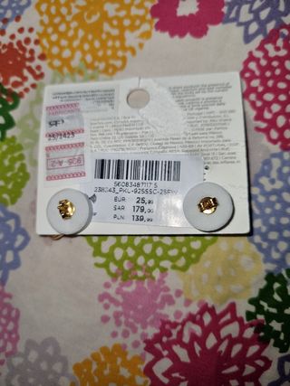 Pendientes Parfois Plata 925 Baño Oro 18K