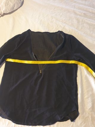 Blusa transparente techwear  con cremallera