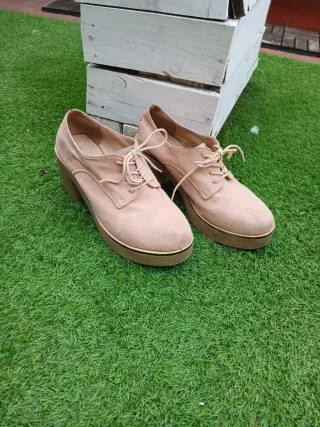 Zapatos rosa tacón plataforma