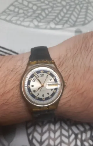 Orologio Swatch Uomo Vintage Blu/Oro