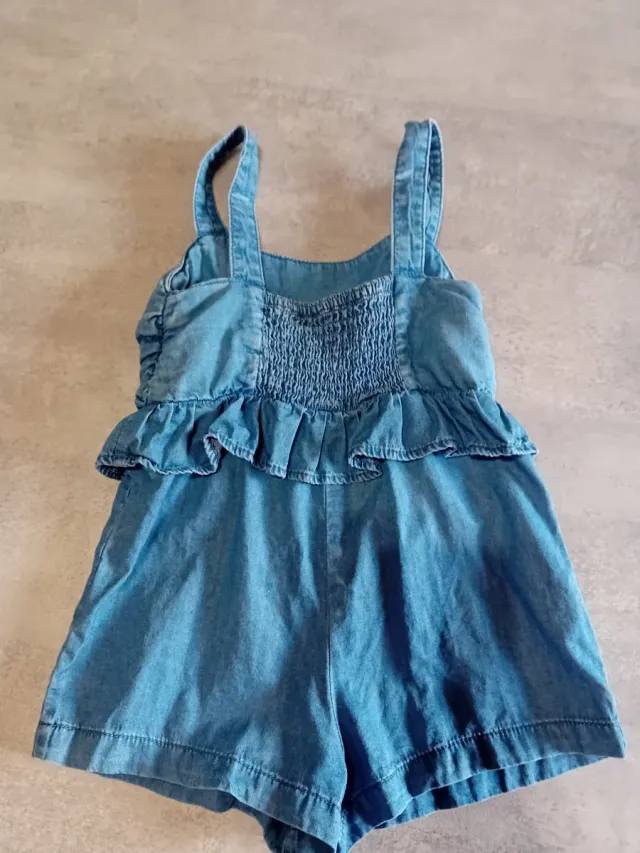 Tuta jumpsuit bambina denim Tg.18-24