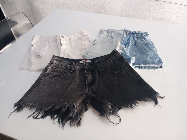 Pack 3 Shorts Vaqueros Niña T.8 Años