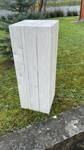 Colonna/Piedistallo Legno Bianco