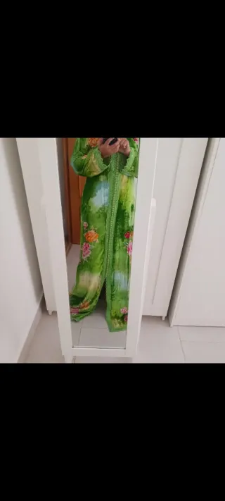 Caftán mobra verde  talla M.L