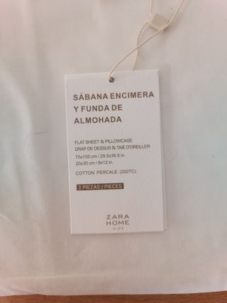 Zara Home Sábanas Minicuna/Moisés SIN USAR