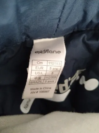 Pantalón de nieve infantil azul