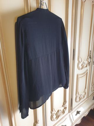 Camisa Zara Negra Manga Larga