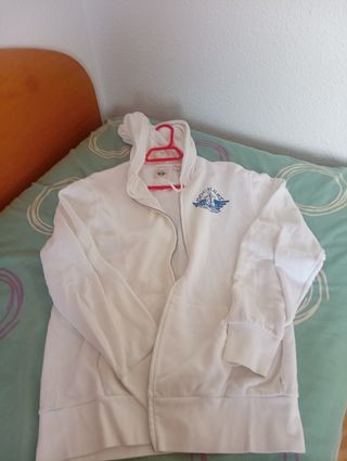 Sudadera Dockers Blanca con Cremallera