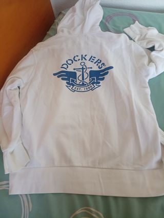 Sudadera Dockers Blanca con Cremallera