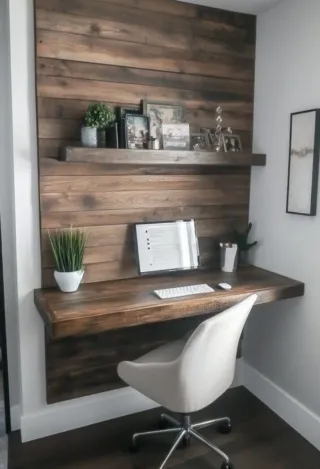 Escritorio de madera rústico