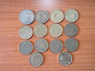 14 Monete 1 Peseta Spagna