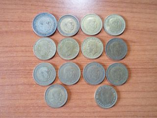 14 Monete 1 Peseta Spagna