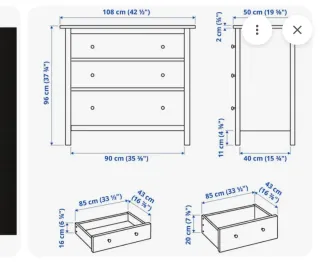 Cómoda IKEA HEMNES madera oscura