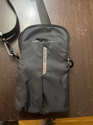 Bolso para cartera y móvil negro