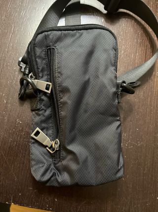 Bolso para cartera y móvil negro