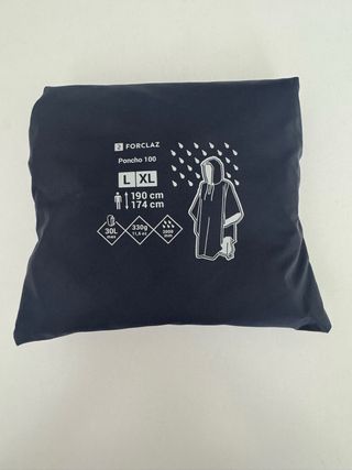 x3 Chubasquero Forclaz Poncho 100 Azul Talla L/XL