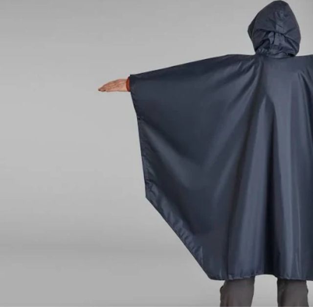 x3 Chubasquero Forclaz Poncho 100 Azul Talla L/XL