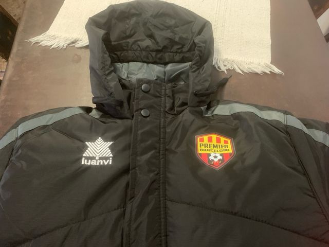 Anorak largo  Premier Barcelona Luanvi Negro/Gris