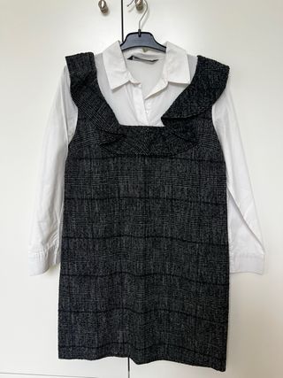 Vestido Zara cuadros con volantes