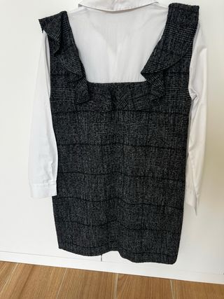 Vestido Zara cuadros con volantes