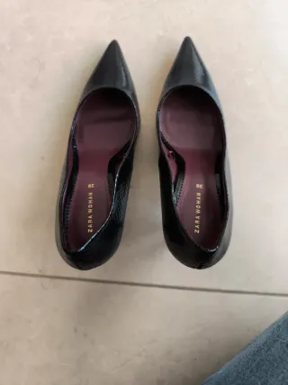 Zapatos de tacón Zara negros talla 38
