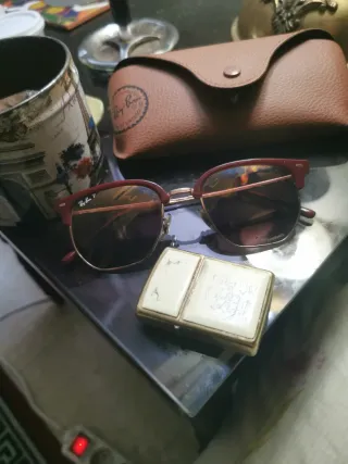 Gafas de sol Ray-Ban new Clubmaster Marrón/Rojo