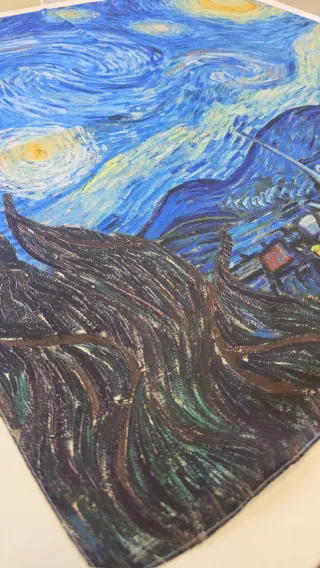 Foulard Notte Stellata Van Gogh in seta e viscosa 