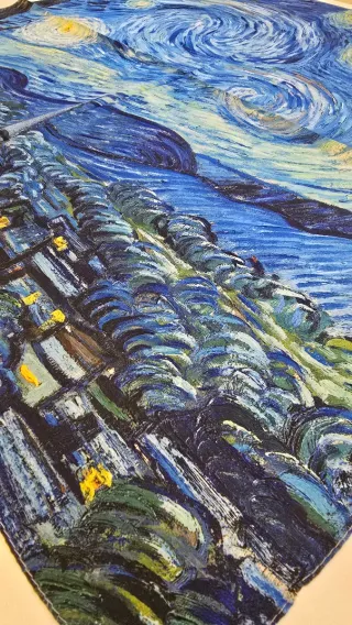 Foulard Notte Stellata Van Gogh in seta e viscosa 